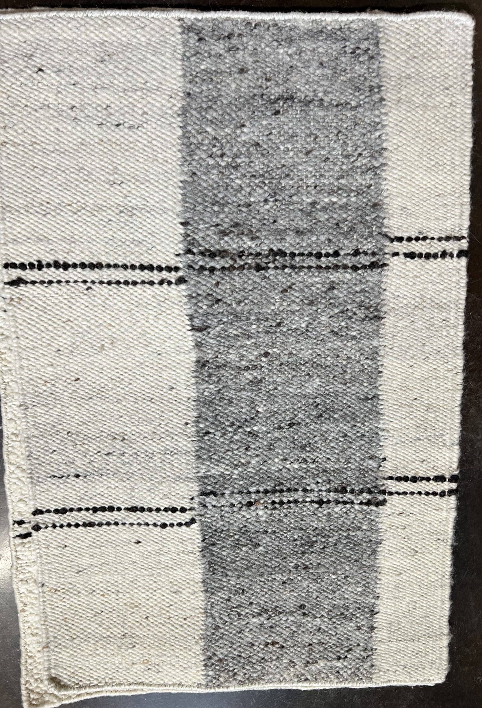 Flat weave rug sample