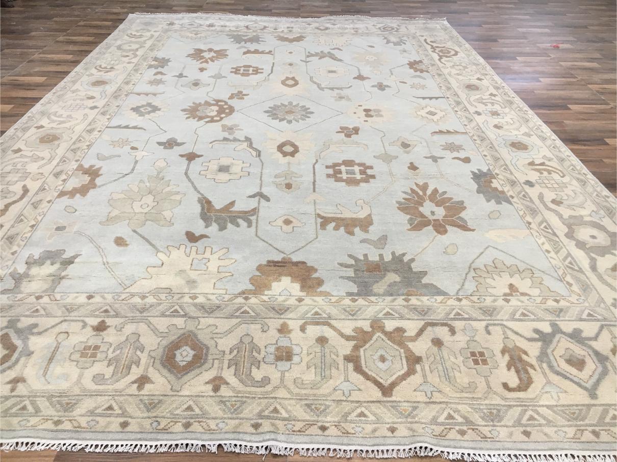 Hand knotted rug sample