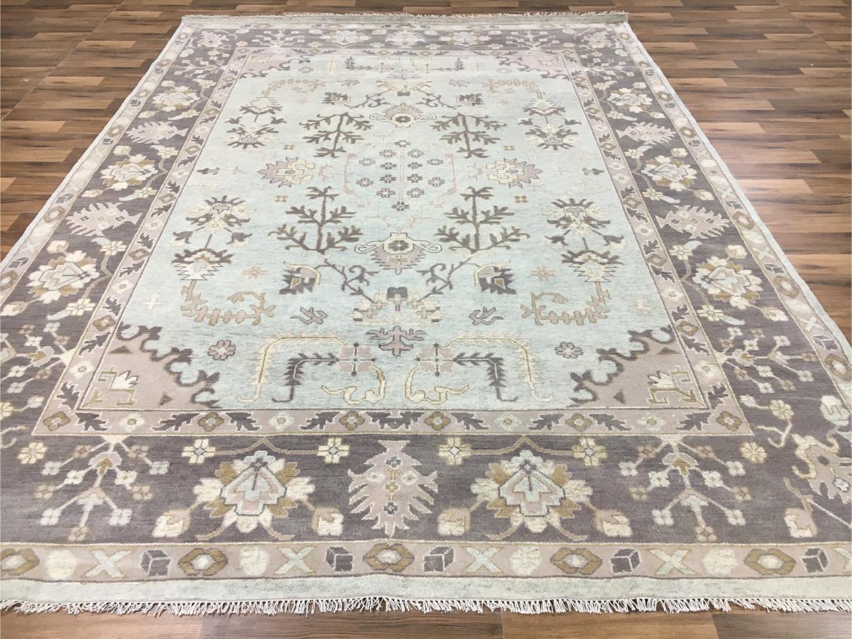 Hand knotted rug sample