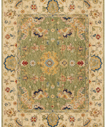 Sage Meadow Hand-Knotted Oushak Wool Rug